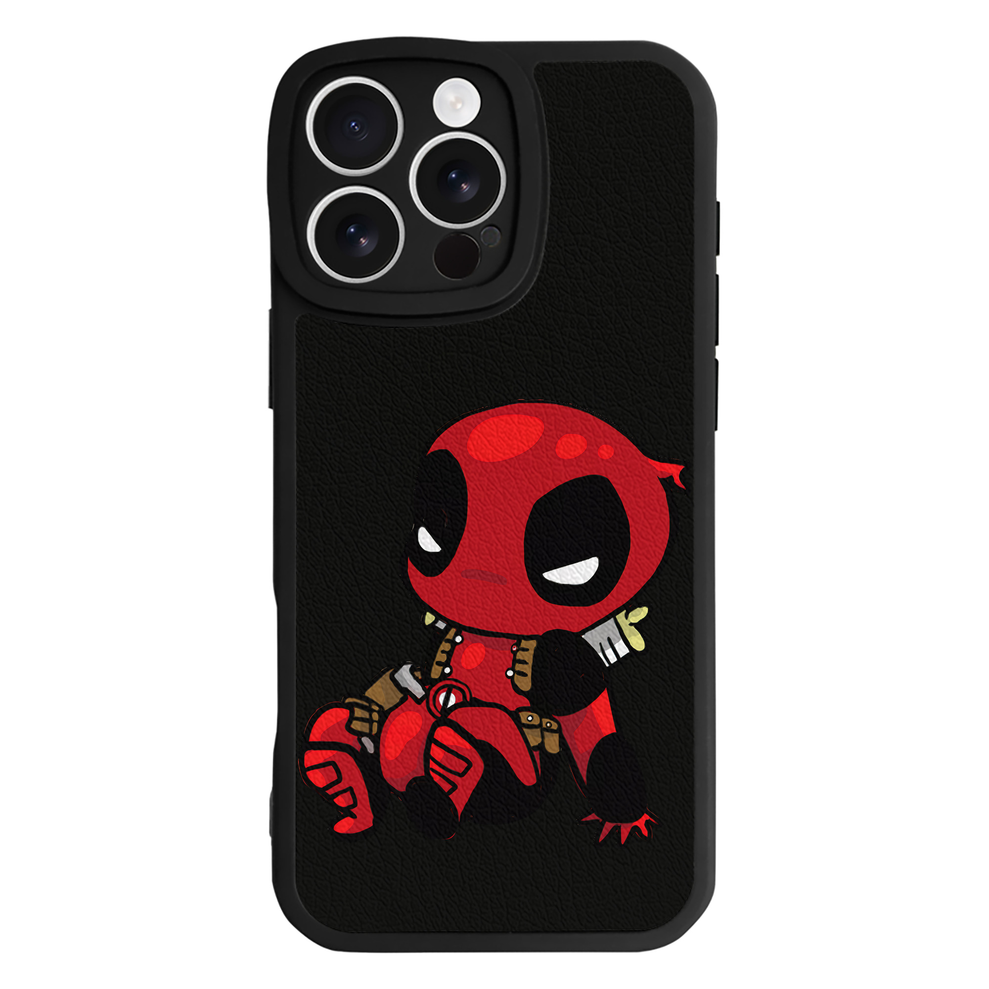（画像用） Deadpool デッドプール 【iPhone 16シリーズ対応】シリコンスマホケース（レザー調） 材質：シリコン